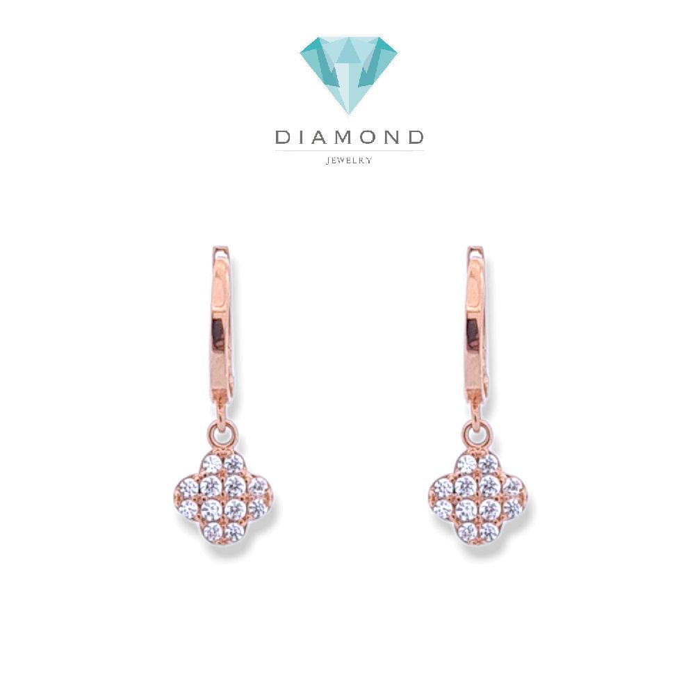 Flower Gold Earings 17K / Anting Emas Bunga 17K / Diamond Jewelry / 429AMS154LS