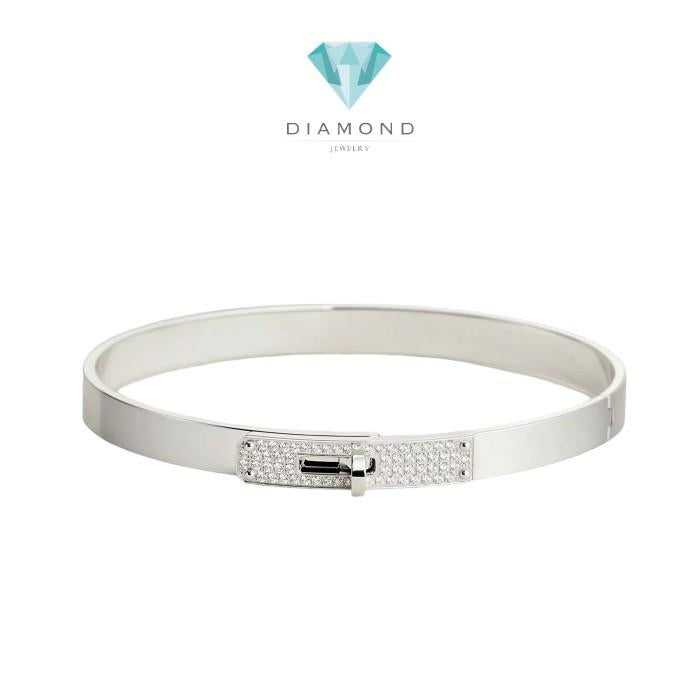 Diamond Bangle  kelly Diamond Jewelry - Rose Gold 030404-HT