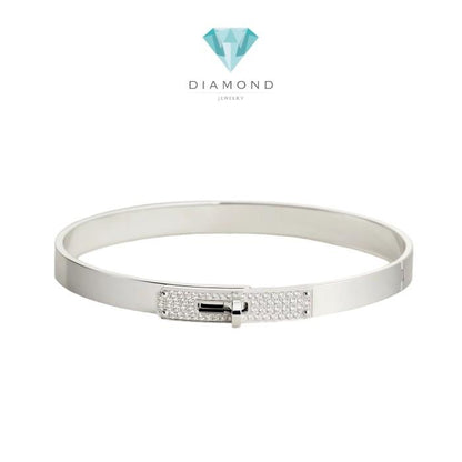 Diamond Bangle  kelly Diamond Jewelry - Rose Gold 030404-HT