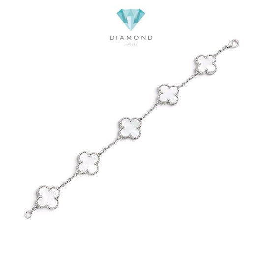 Clover Alhambra Mop 5 flowers Bracelet  18K / Gelang Mop 5 bunga 18K / Diamond Jewelry / PB24957