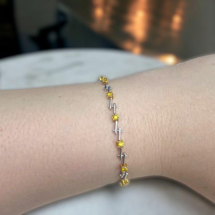 Yellow Sun Diamond Bracelet- Gelang Berlian - 3307044 -Diamond Jewelry