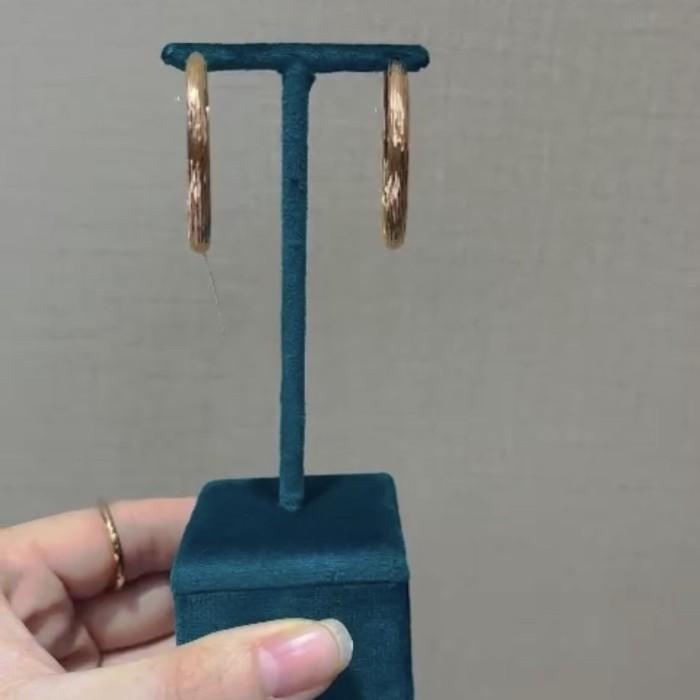 Hoop 18k rose gold earring