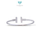 Double T Bangle Diamond 18K / Gelang Double T Berlian 18K / Diamond Jewelry / 176GBD138000AB