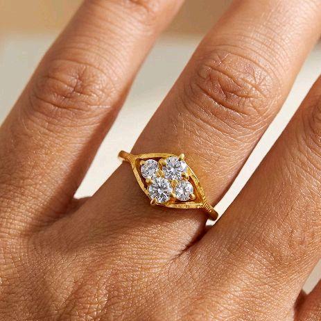 Flower Gold Ring 23K / Cincin Emas Bunga 23K / 97CMSWP3