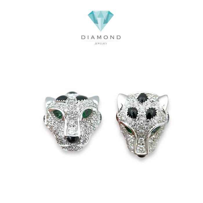 Panthere Full Diamond Earrings / Diamond Jewelry-360ABD16000RY-HT
