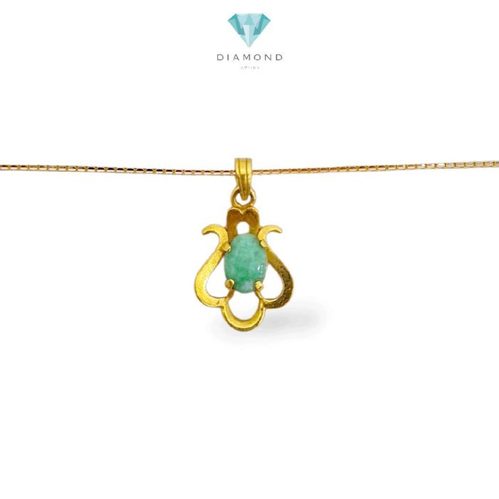 Jade Gold Pendants 23K / Liontin emas giok 23K / Diamond Jewelry / 188LMSSWP3