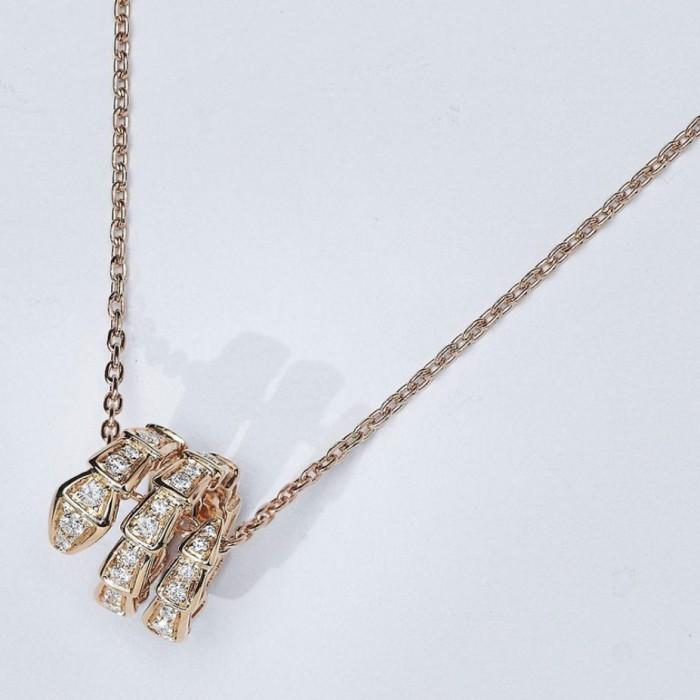 Viper snake seduttor necklace diamond 18K gold -Diamond Jewelry
