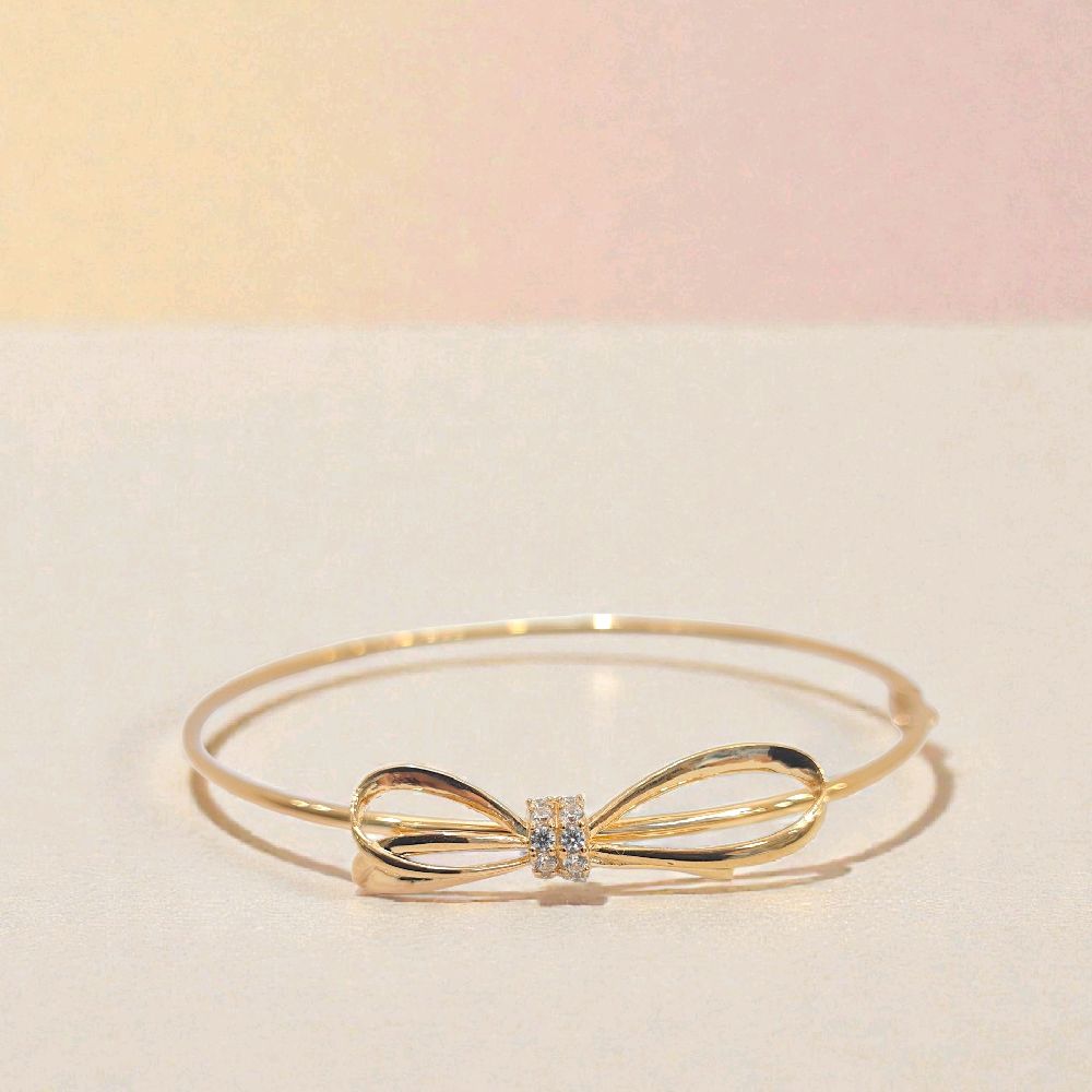 Gold Ribbon Bangle 16K / Gelang Emas Pita 16K / Diamond Jewelry / 466GMS420LS