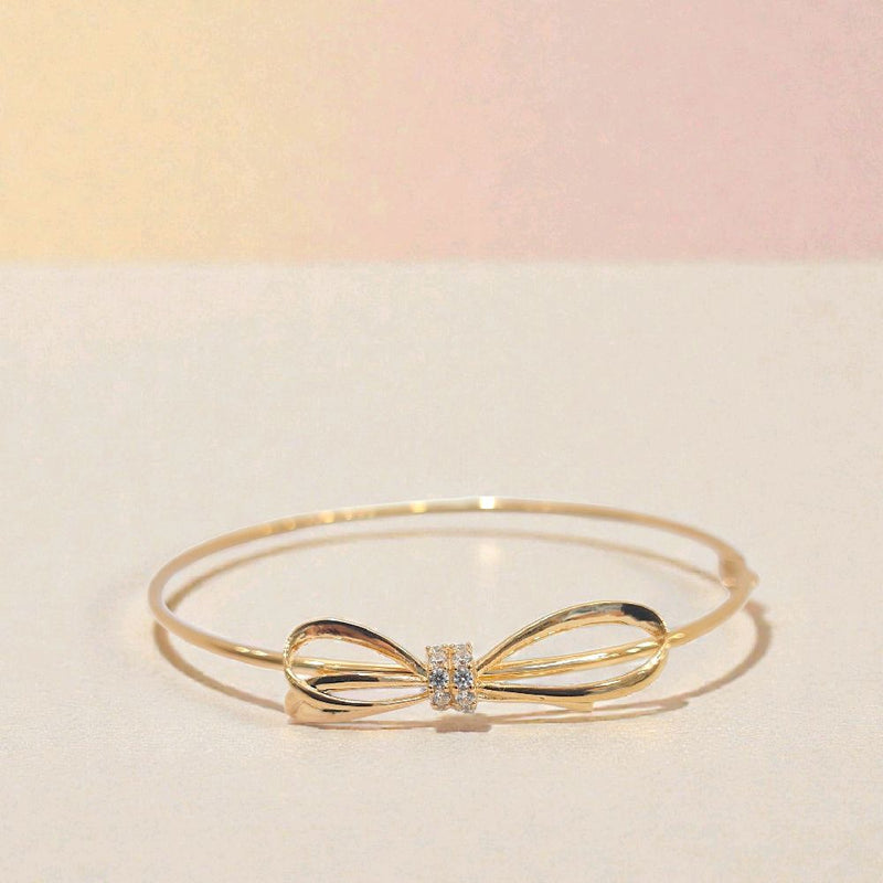 Gold Ribbon Bangle 16K / Gelang Emas Pita 16K / Diamond Jewelry / 466GMS420LS