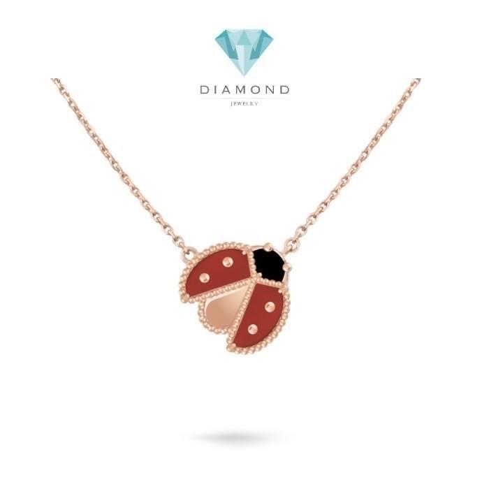 Lucky vca pendant 18 rose gold-Diamond Jewelry