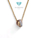 Trinity Cushion Diamond Necklace 18K / Kalung Trinity Cushion Berlian 18K / Diamond Jewelry 109KBD168000AB-HT