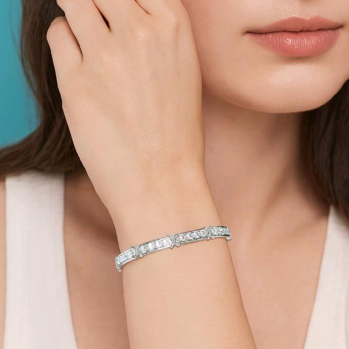 Cross Diamond Bracelet 18K / Gelang Berlian Silang 18K / Diamond Jewelry 26GBD8320RB - HT