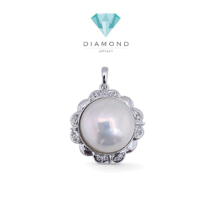 Liontin Flower Pearl Diamond 18K / Diamond Jewelry 16LMGT920WP-1600HT)