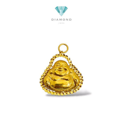 Buddha Maitreya Gold Pendant 23K / Lion Emas Buddha Maitreya 23K / Diamond Jewelry / 163LMSWP9
