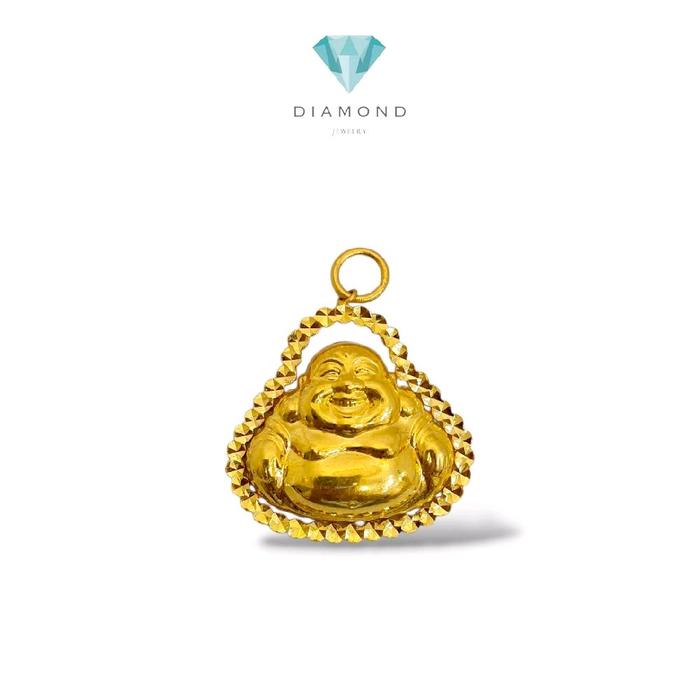 Buddha Maitreya Gold Pendant 23K / Lion Emas Buddha Maitreya 23K / Diamond Jewelry / 163LMSWP9