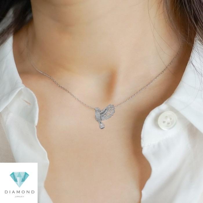 Diamond Necklace Flying Bird 18K White Gold Diamond Jewelry-1KB5LSNEWFLYING-HT