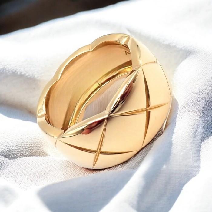 Coco rush quilt 18 K Rose Gold ring Diamond Jewelry-HT