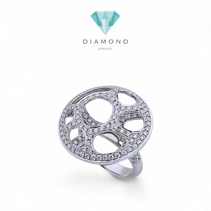 Circle Diamond Ring 18K / Diamond Jewelry