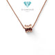 Pendant round bzero small gold necklace simple 18k -Diamond Jewelry bv