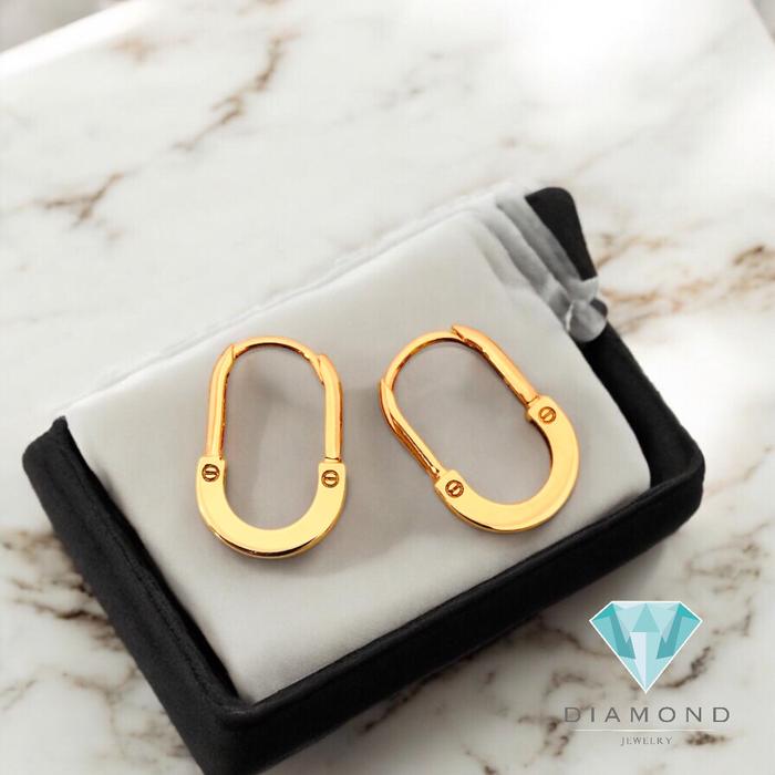 Anting Emas Lock 750K-Diamond Jewelry-382AMS246LS-HT