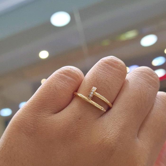 Small Nail Diamond Ring 18K / Cincin Paku Kecil 18K / Diamond Jewelry 352CBD5000RY