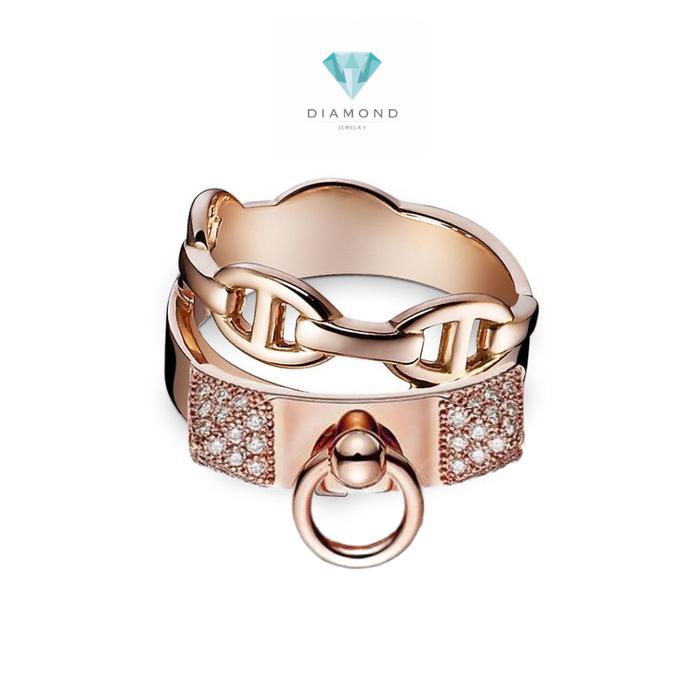 Alchemist Double Diamond Ring 18K Diamond Jewelry