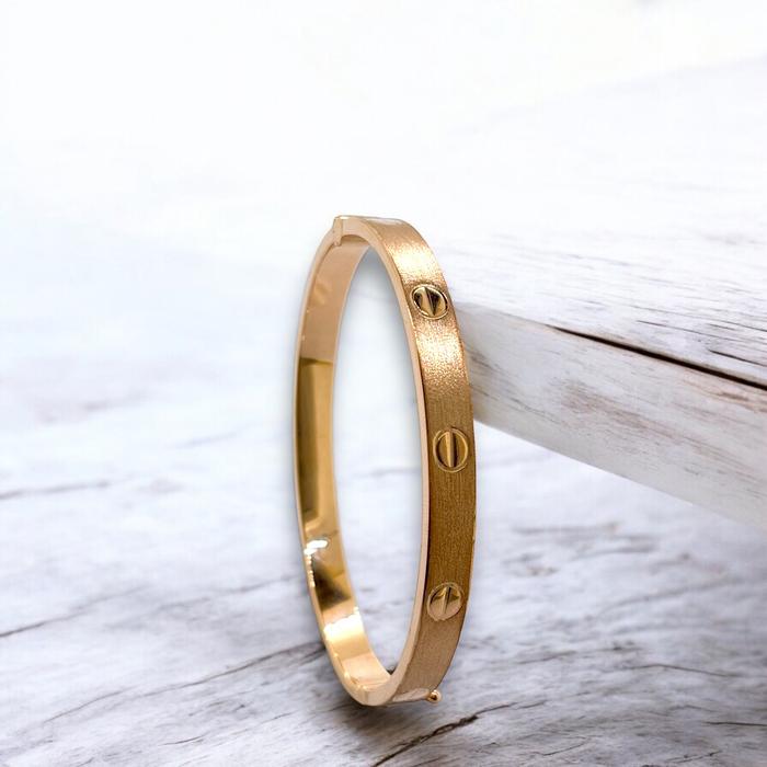 Love Bracelet 750K Matt Gold / Gelang Emas Cinta-411GMS1008LS-HT