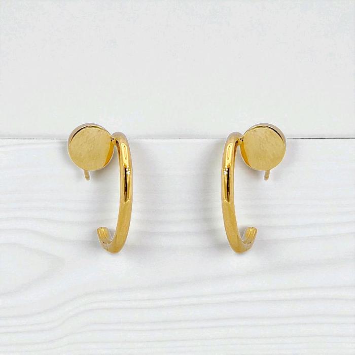 Nail Small Earring 18K / Anting Paku Kecil 18K / Diamond Jewelry 96ABD48500AB-96ABD48500AB-HT