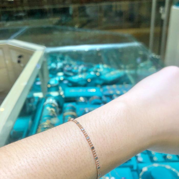 Gelang emas Jalur white rose gold 17k-Diamond Jewelry