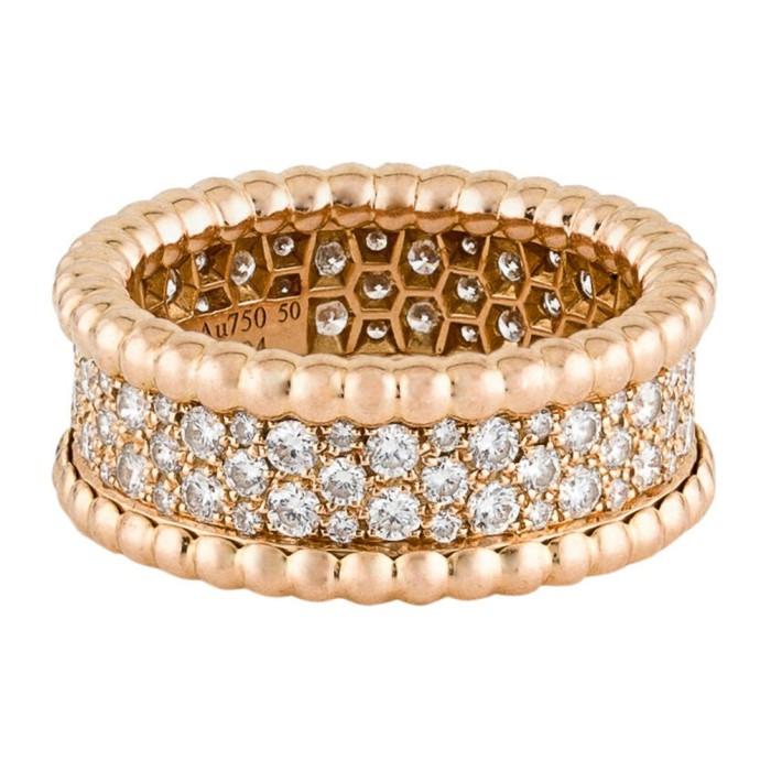 Perlee pave diamond vc 18k rose gold-Diamons Jewelry