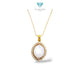 Oval Pearl skin Pendants 23K / Liontin Mutiara Oval  mutiara kulit kristal 23K / Diamond Jewelry / 205LMSWP8