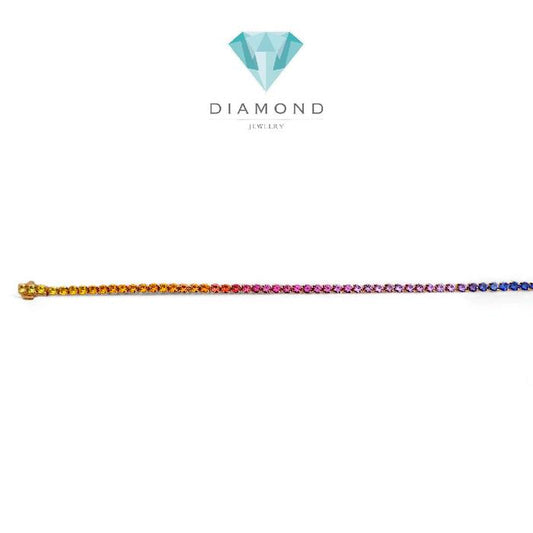 Rainbow Diamond Bracelet 18K / Gelang Berlian Rainbow 18K / Diamond Jewelry 2BG7000LS - HT