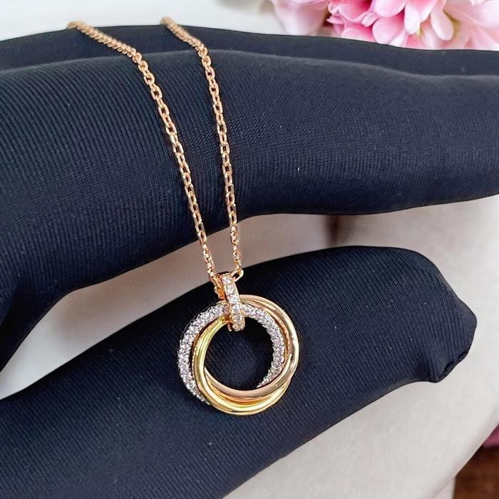 Trinity Diamond Pendant 18K/Kalung Trinity Berlian-Diamond jewelry-352KBD54000LS-HT