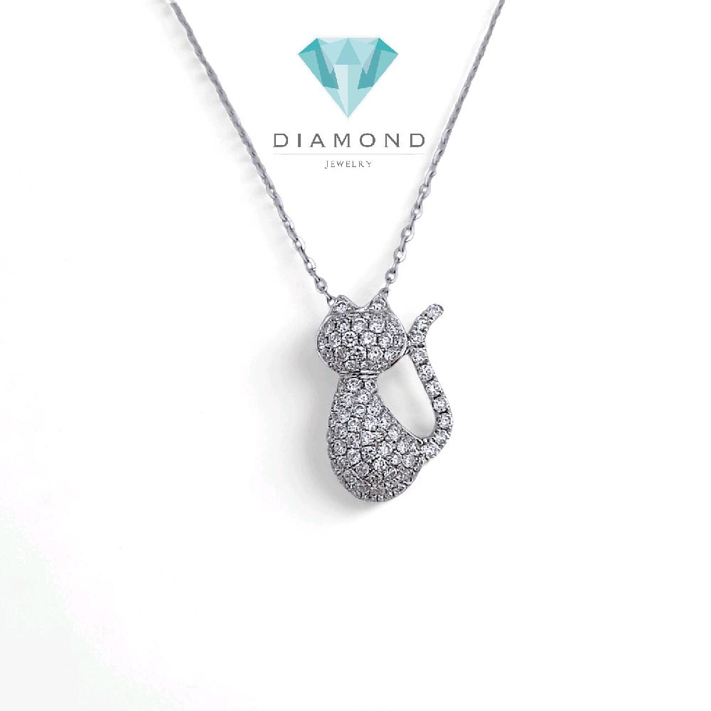 Cat Diamond Pendant 18K / Liontin Berlian Kucing 18K / Diamond Jewelry 7LBM1550WPLS - HT