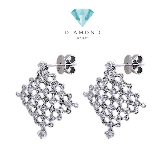 Mesh Diamond Earring 18K / Diamond Jewelry 17ABGT30690WP-HT