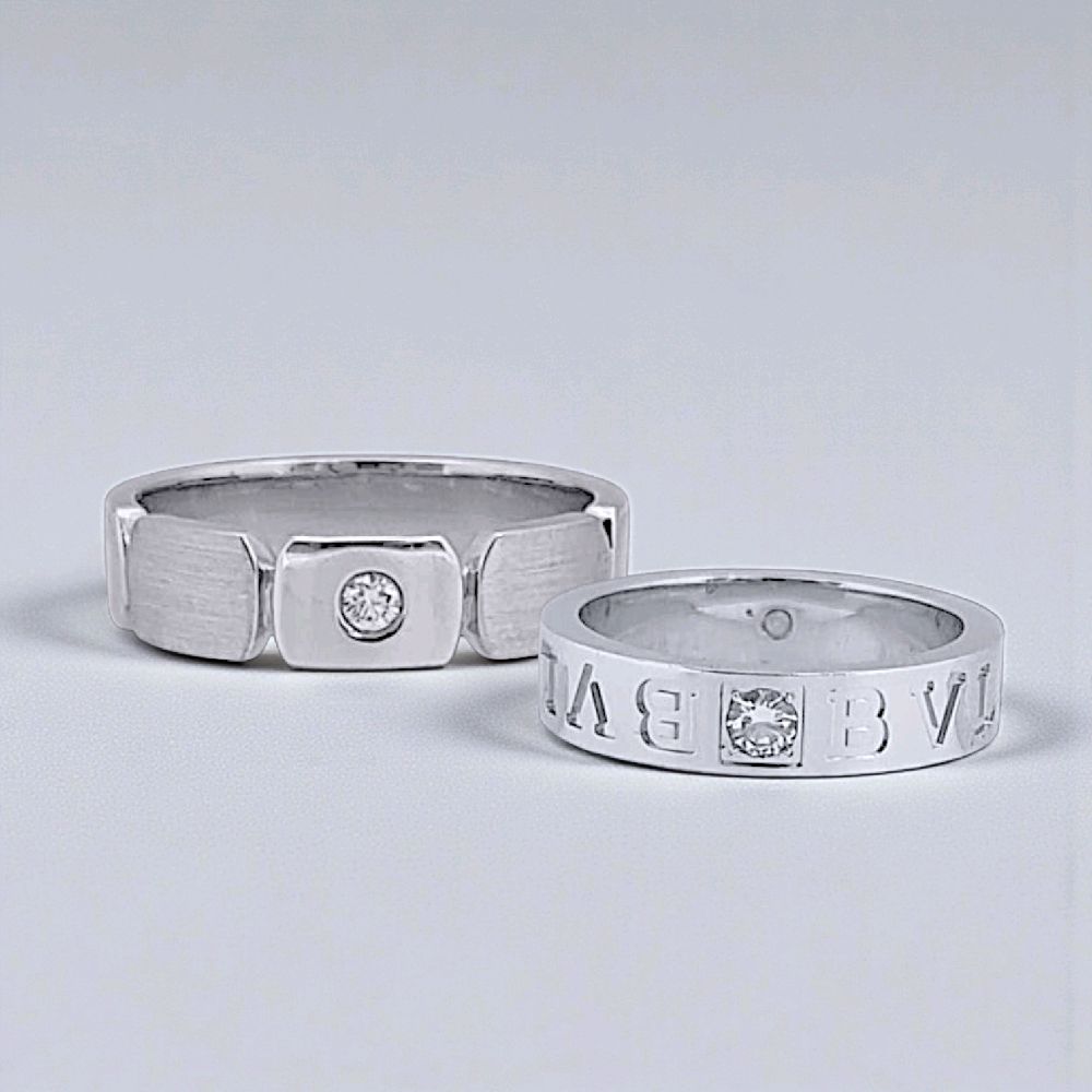 Wedding Diamond Ring 18K / Cincin Kawin Berlian 18K / Diamond Jewelry 87CBGT695WPLS - 90CBNKH7410WPLS