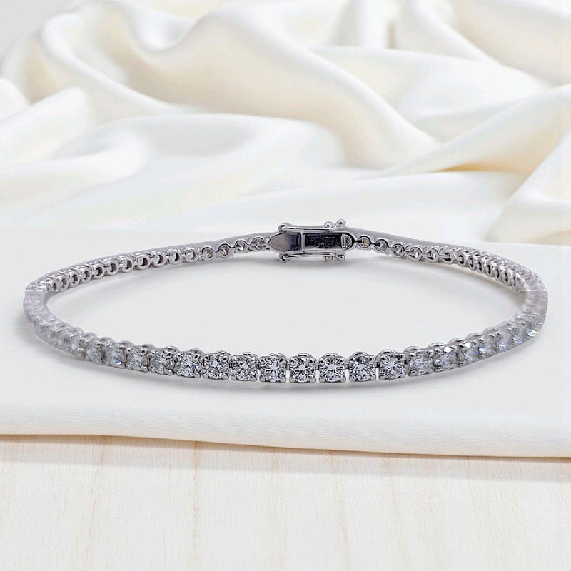 Tennis Lab Grown Diamond Bracelet 14K / Gelang Tennis Berlian Lab Grown 14K / Diamond Jewelry 1GBLGG1000LS HT