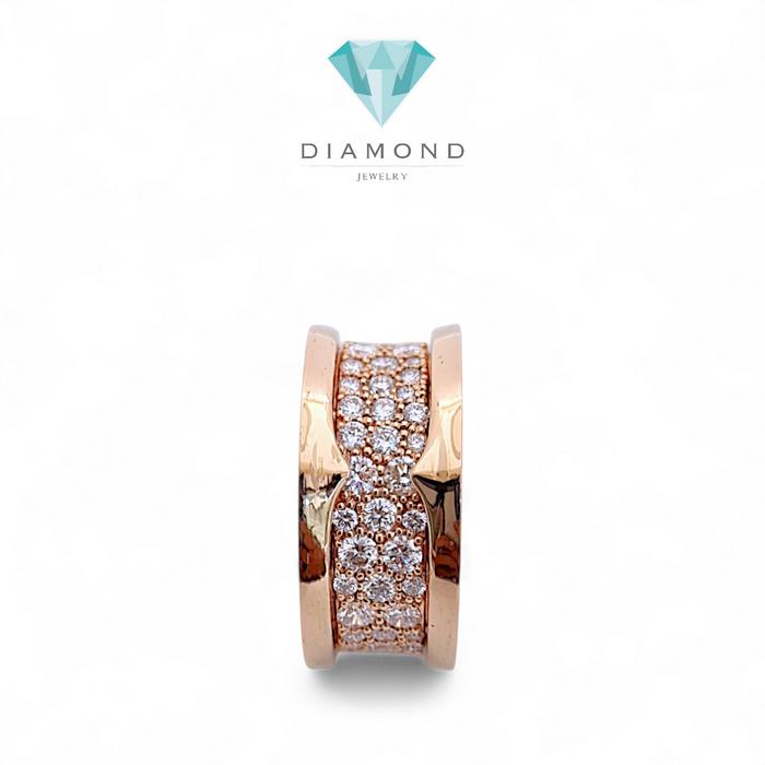 Pave zero rose gold 18k  Diamond Ring / Diamond Jewelry