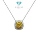 Kalung Cushion Yellow Diamond 18K-Diamond Jewelry-390KB400BMLS-HT