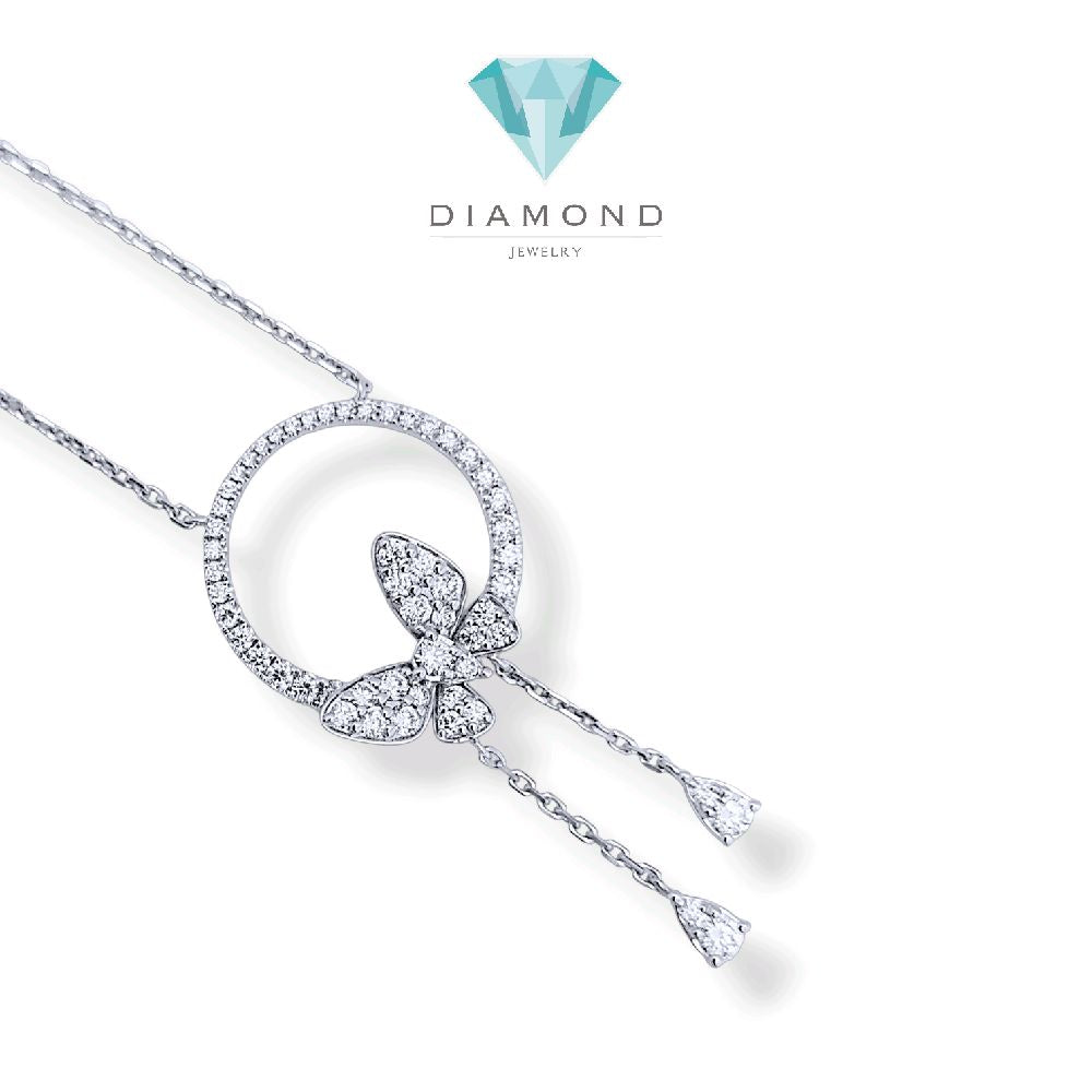 Butterfly Diamond Necklace 18K / Kalung Kupu-kupu Berlian 18K / Diamond Jewelry - 146KBD115000AB