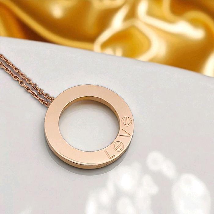 Love Necklace 18K / Diamond Jewelry 400KBD1260RY-HT