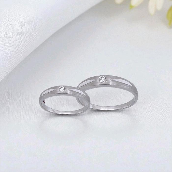 Wedding Ring Solitaire 18K / Cincin Nikah Solitaire 18K / Diamond Jewelry 1CBNKH3420WPLS -2CBNKH3002WPLS