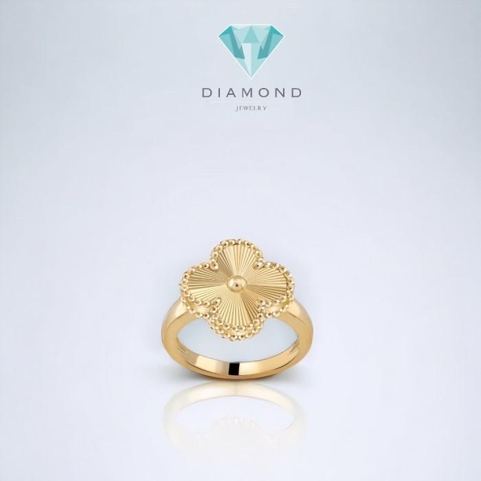 Cincin clover gold ring 18k-Diamond Jewelry