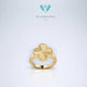 Cincin clover gold ring 18k-Diamond Jewelry