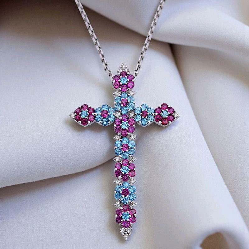 Cross Diamond Pendant 18K / Liontin Salib Berlian 18K / Diamond Jewelry 1LBGT690-HT