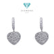 Heart Diamond Earring 18K / Diamond Jewelry