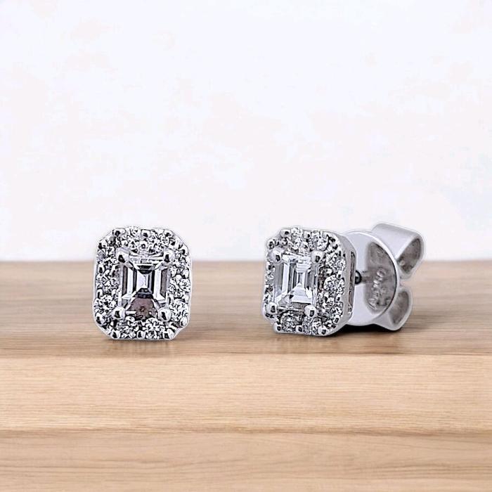 Baguette Diamond Earring 18K / Diamond Jewelry