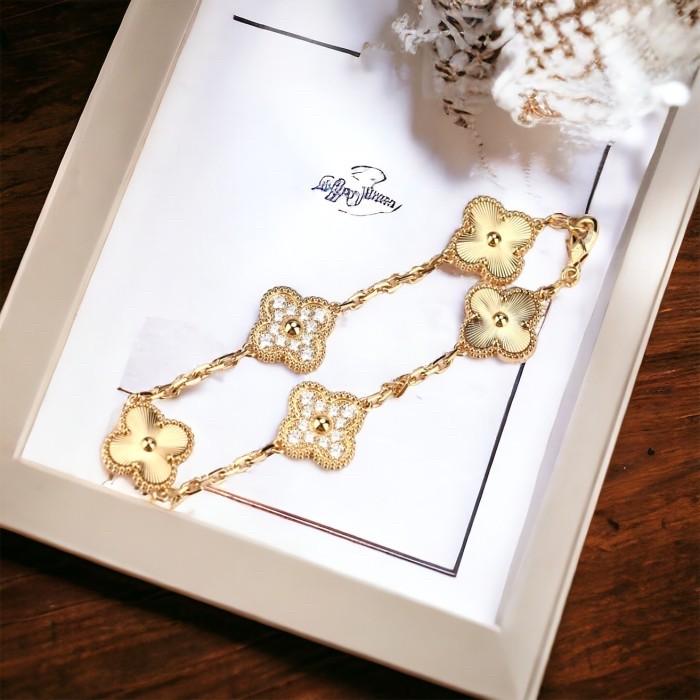 Vca gold diamond bracelet 18k-Diamond Jewelry