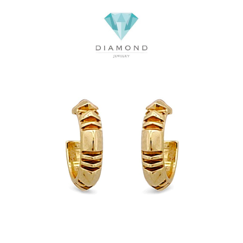 Atlas Hoop Earring 18K / Anting Hoop Atlas 18K / Diamond Jewelry 398ABD231RY - HT