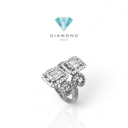 Cincin Duo Baguette diamond/ cincin berlian duo baguette